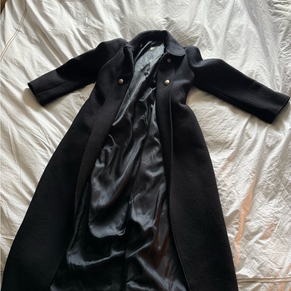 Alberta Ferretti Navy Wool Satin Lined Coat size Small / 4 - Picture 7 of 13